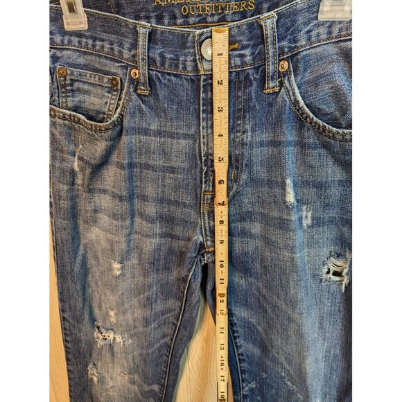 Distressed American Eagle Outfitters Men's Jeans Size 30x32 Original Straight - Picture 11 of 12